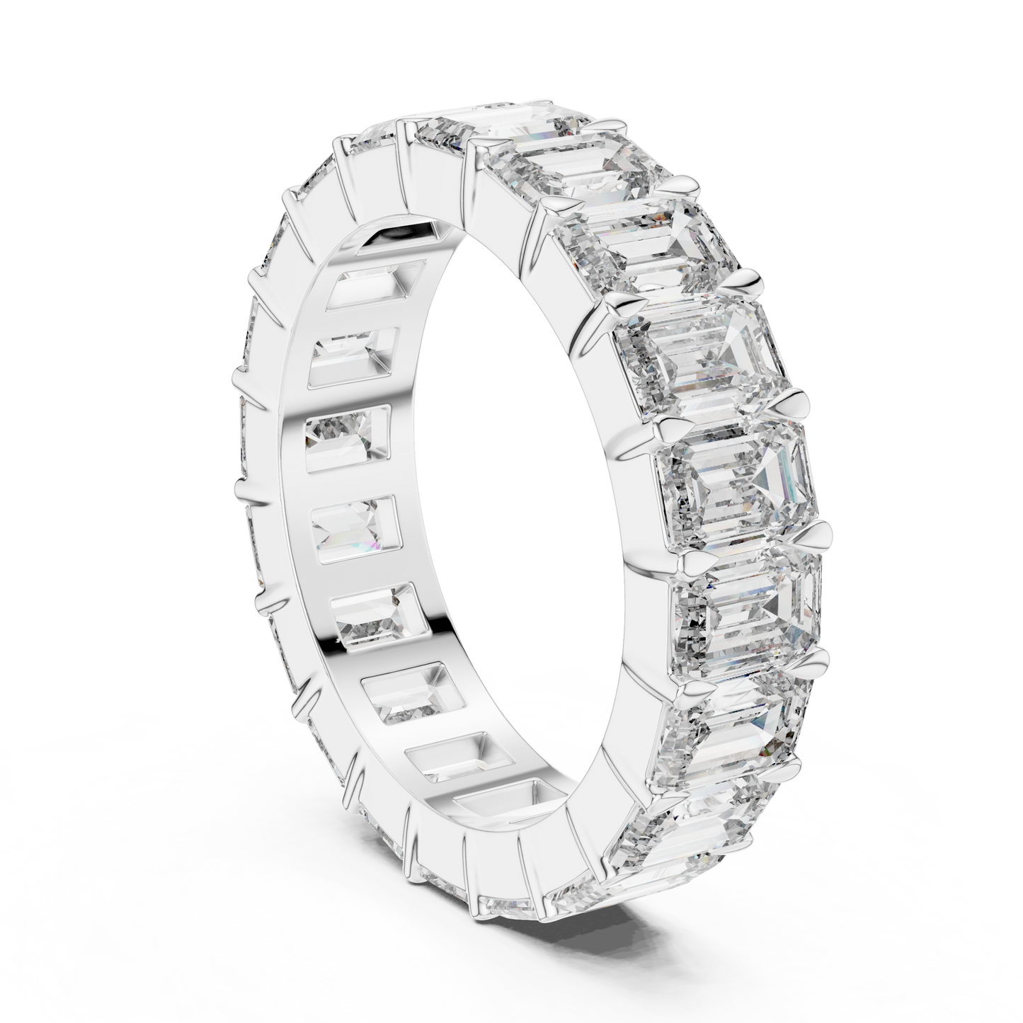 Emerald Cut Diamond Eternity Band