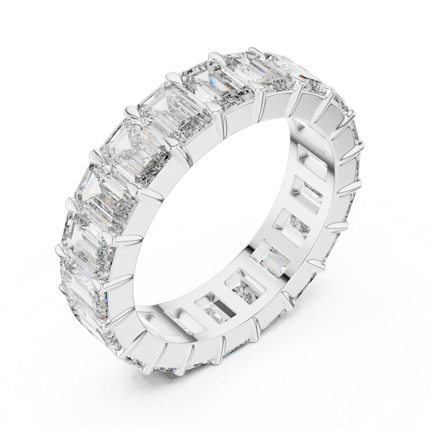 Emerald Cut Diamond Eternity Band