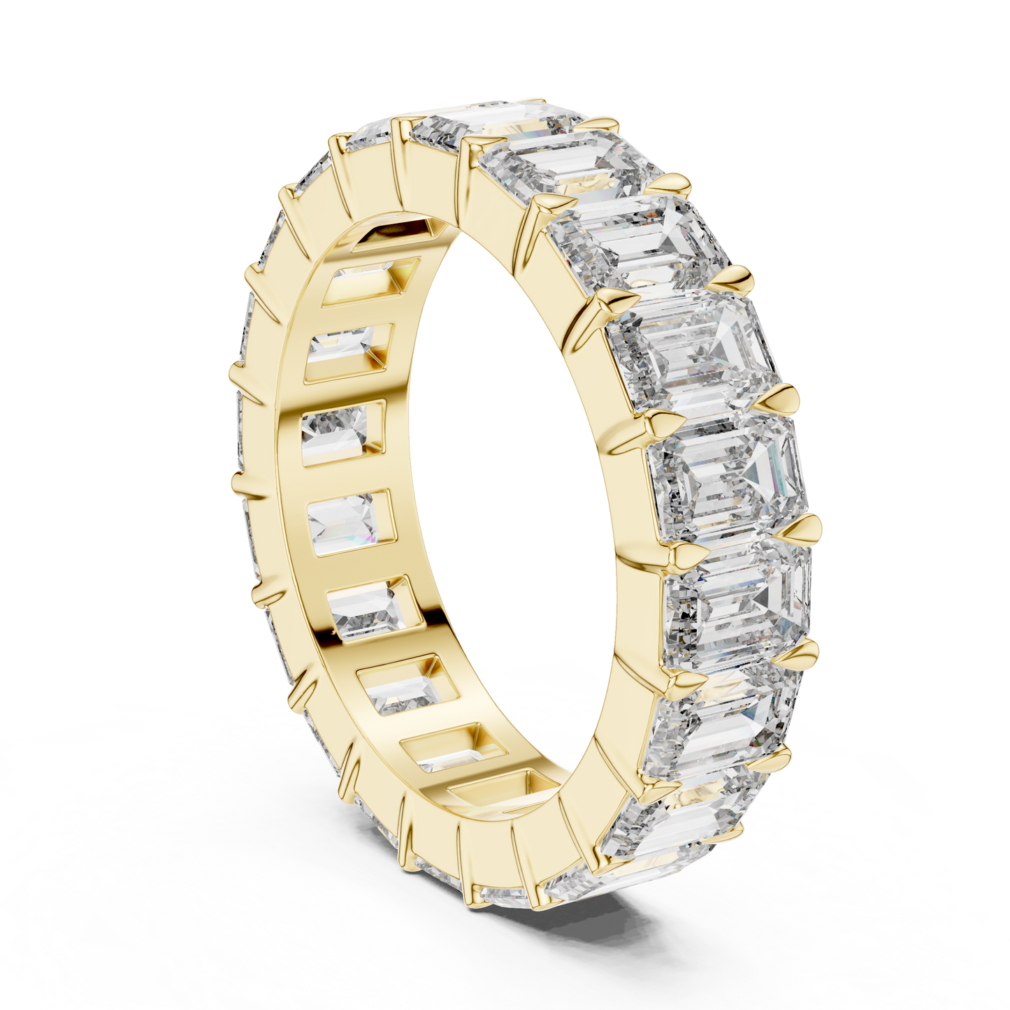 Emerald Cut Diamond Eternity Band