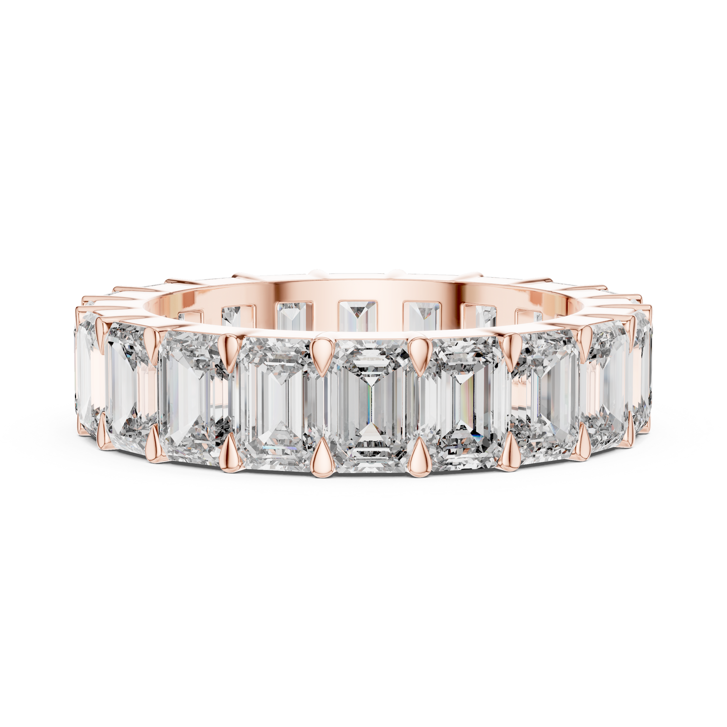 Emerald Cut Diamond Eternity Band