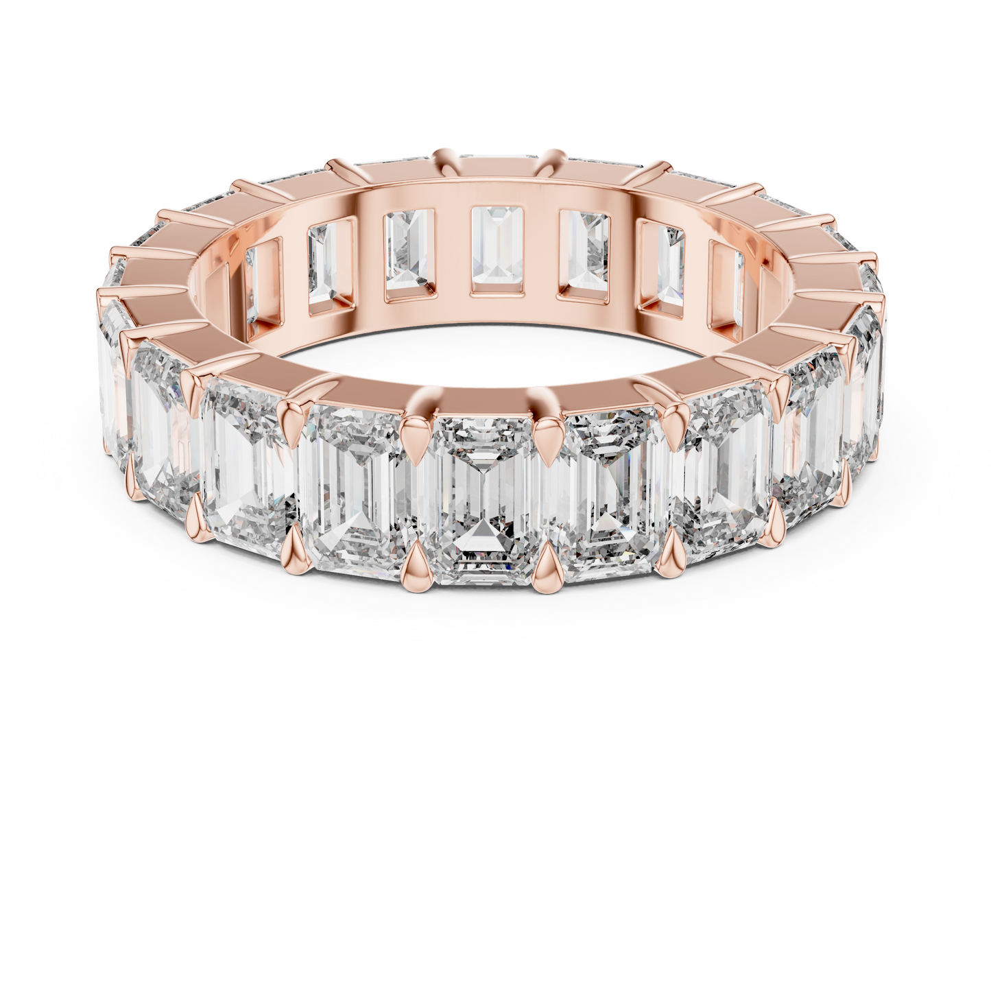 Emerald Cut Diamond Eternity Band