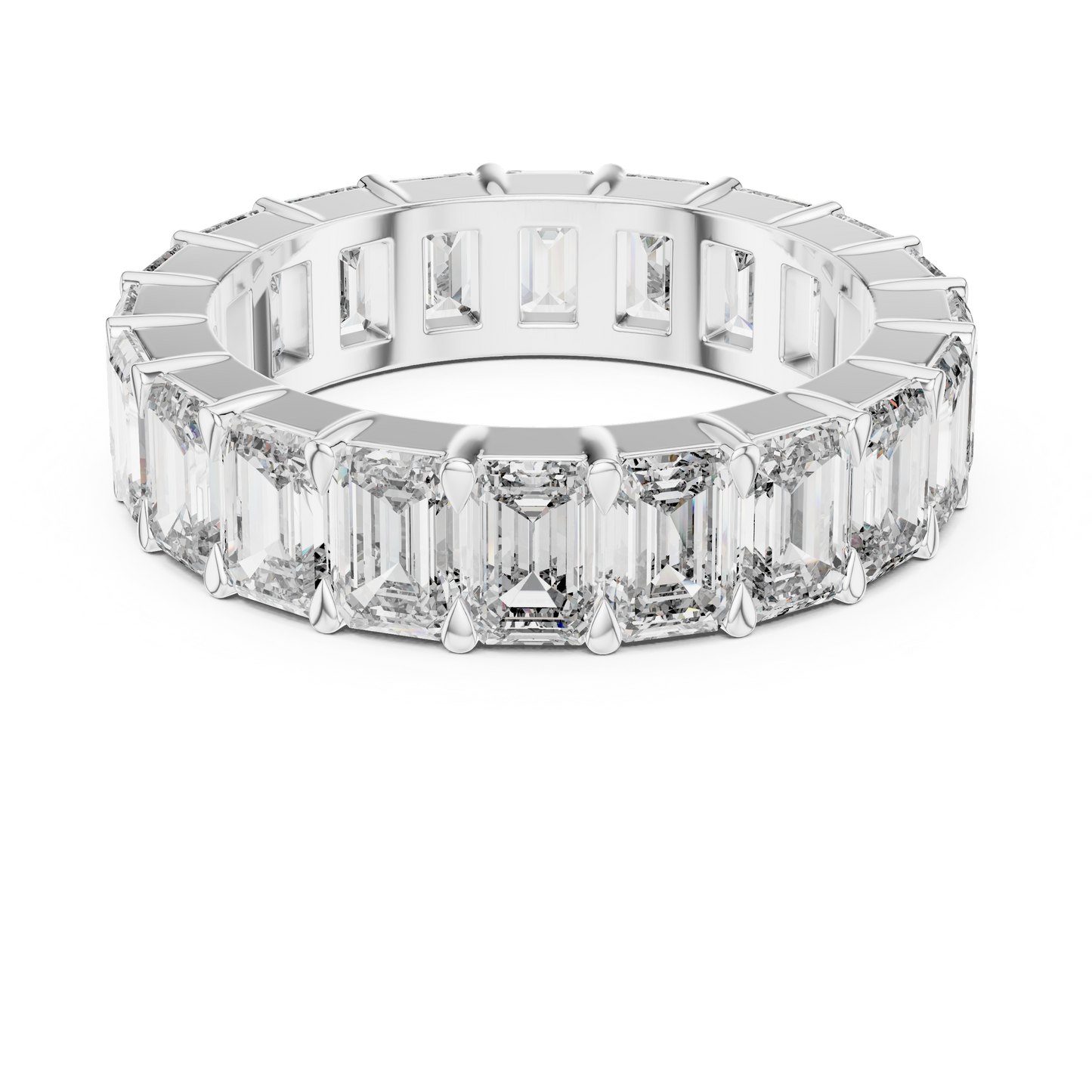 Emerald Cut Diamond Eternity Band