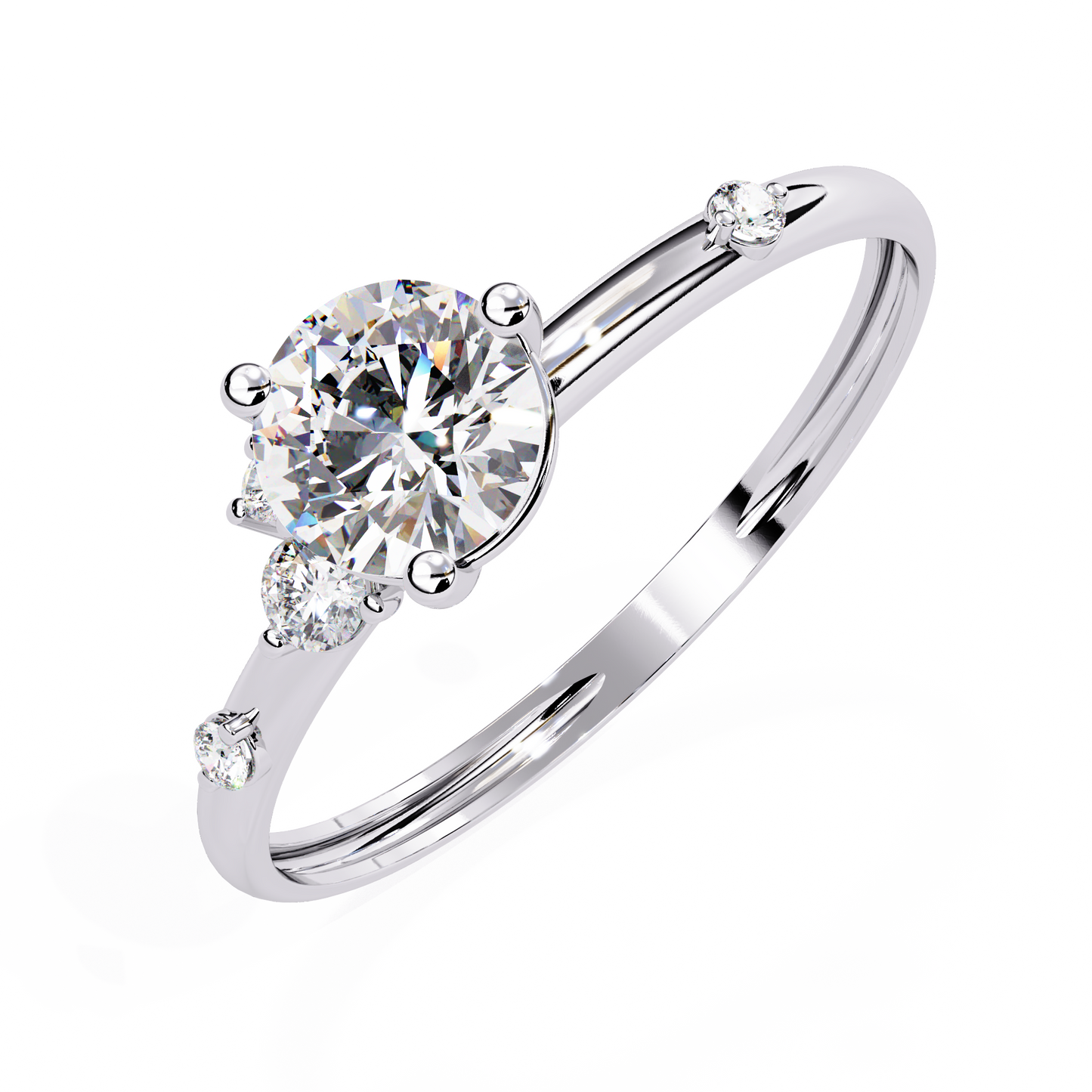 Diamond Constellation Engagement Ring | Unique Asymmetrical Design
