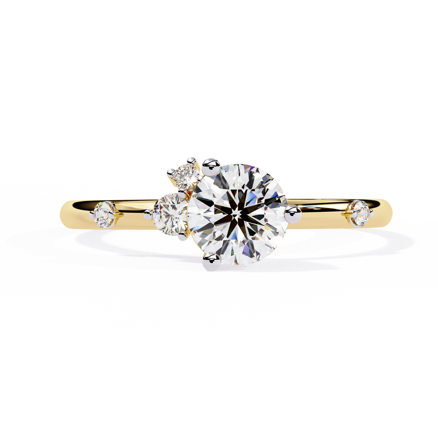 Diamond Constellation Engagement Ring | Unique Asymmetrical Design