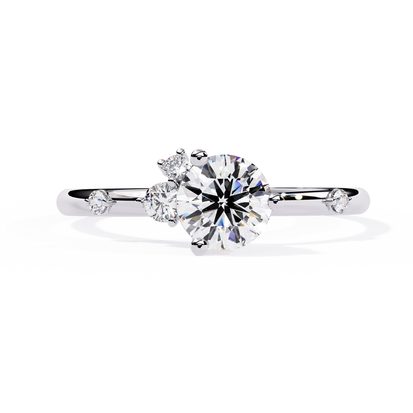 Diamond Constellation Engagement Ring | Unique Asymmetrical Design