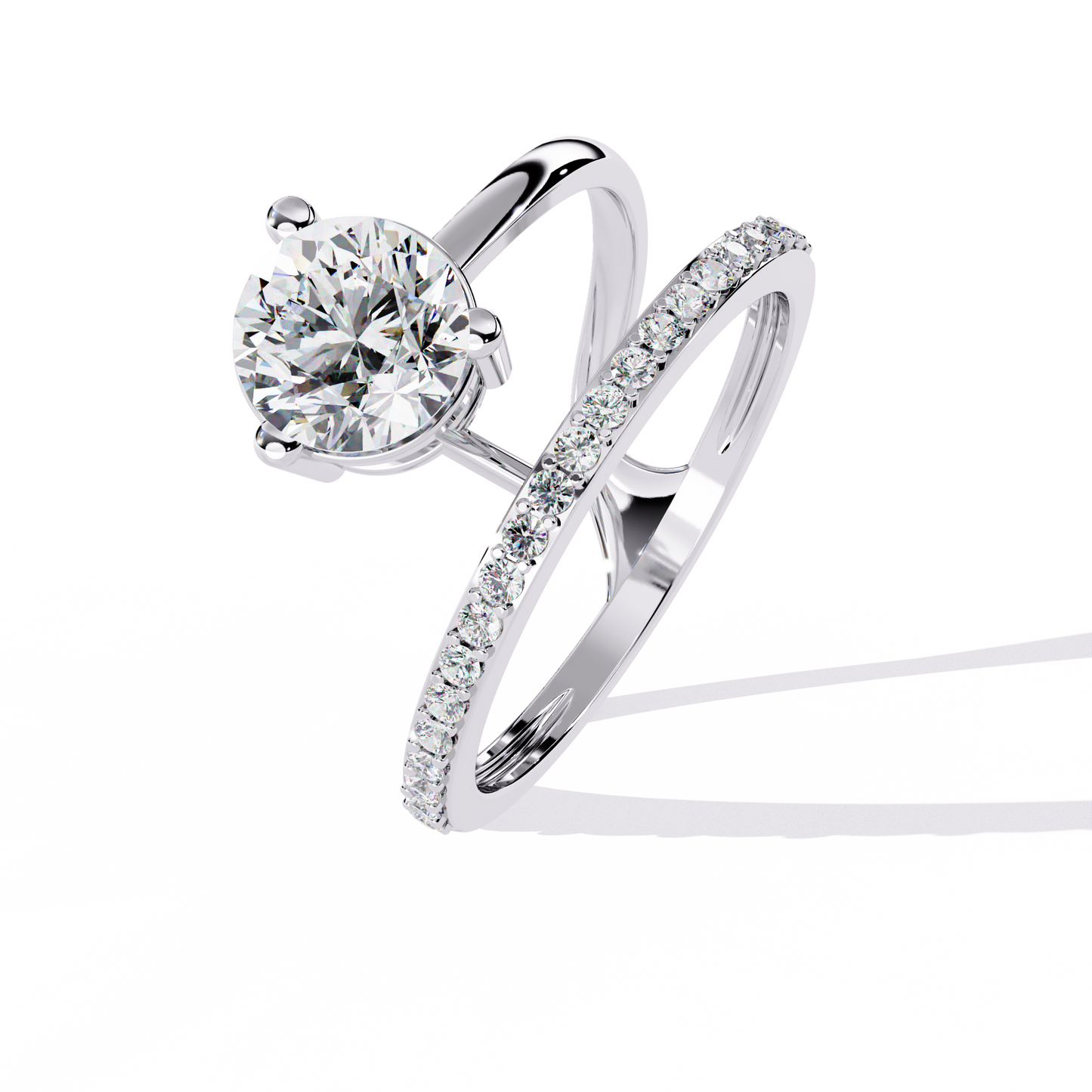 Open Wrap Diamond Ring | Modern Solitaire Engagement Style
