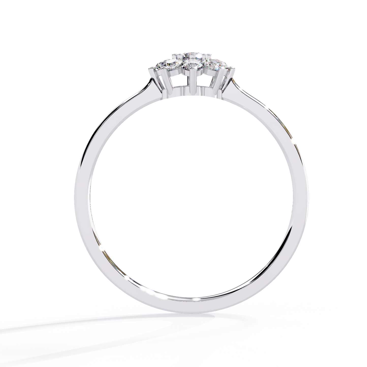 Dainty Flower Engagement Ring | Floral Diamond Cluster