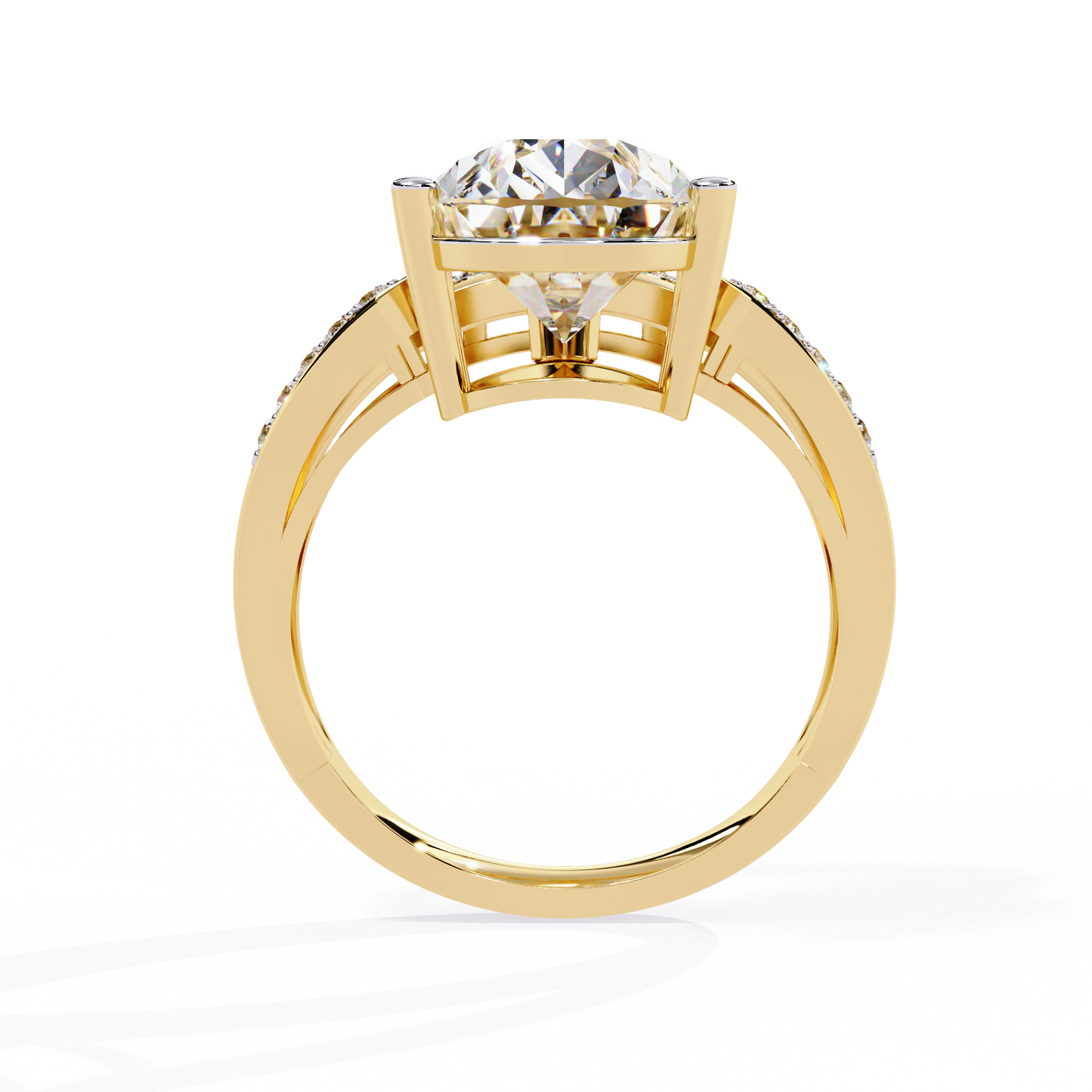 Pear Shaped Elegant Modern Design | Modern Pave Diamond Band