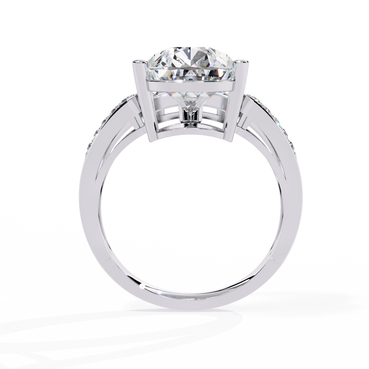 Pear Shaped Elegant Modern Design | Modern Pave Diamond Band