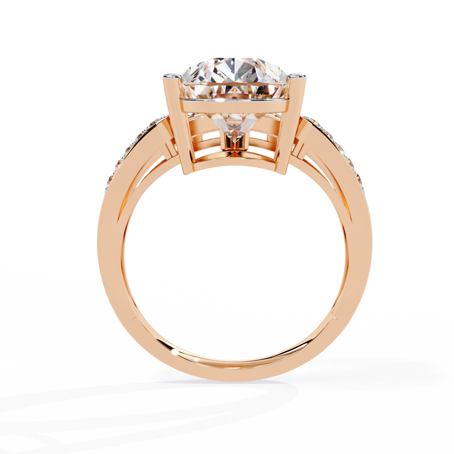 Pear Shaped Elegant Modern Design | Modern Pave Diamond Band