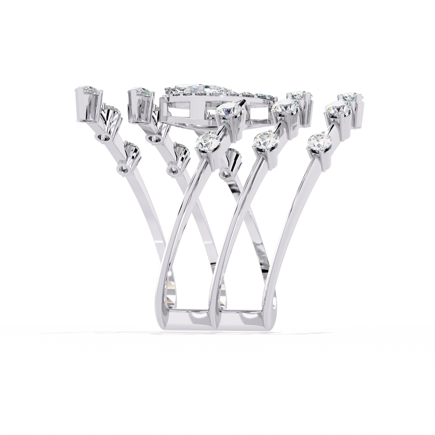 Diamond Vine Wrap Ring | Nature-Inspired Statement Ring