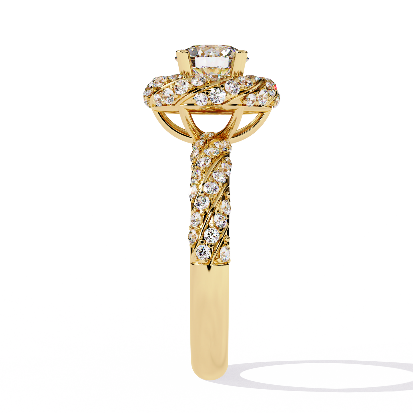 Intricate Halo Diamond Engagement Ring