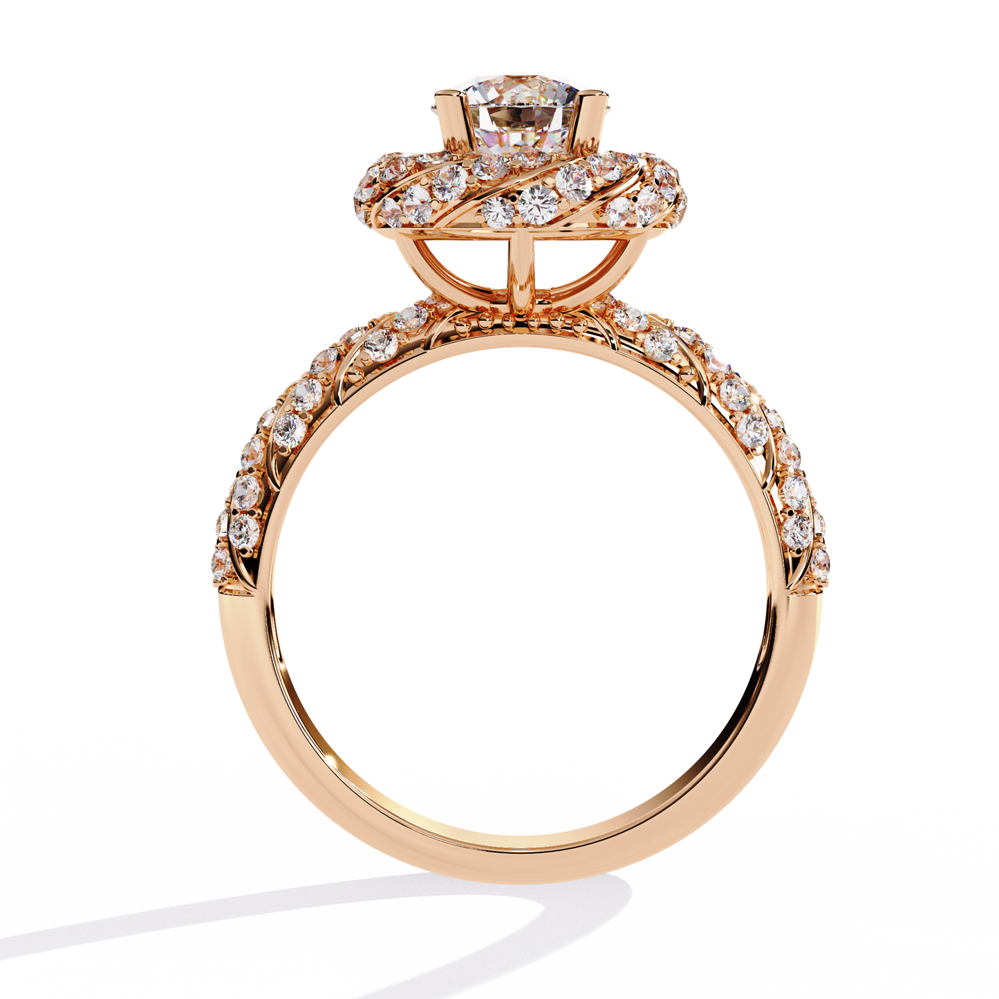 Intricate Halo Diamond Engagement Ring