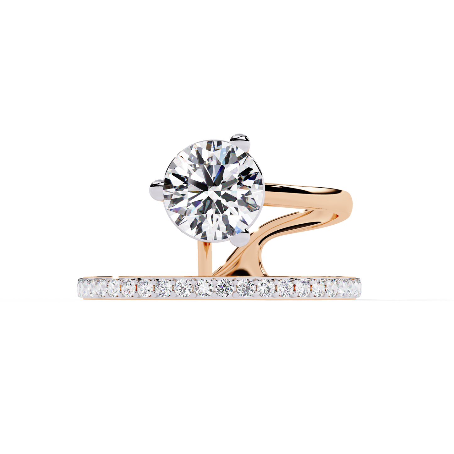 Open Wrap Diamond Ring | Modern Solitaire Engagement Style
