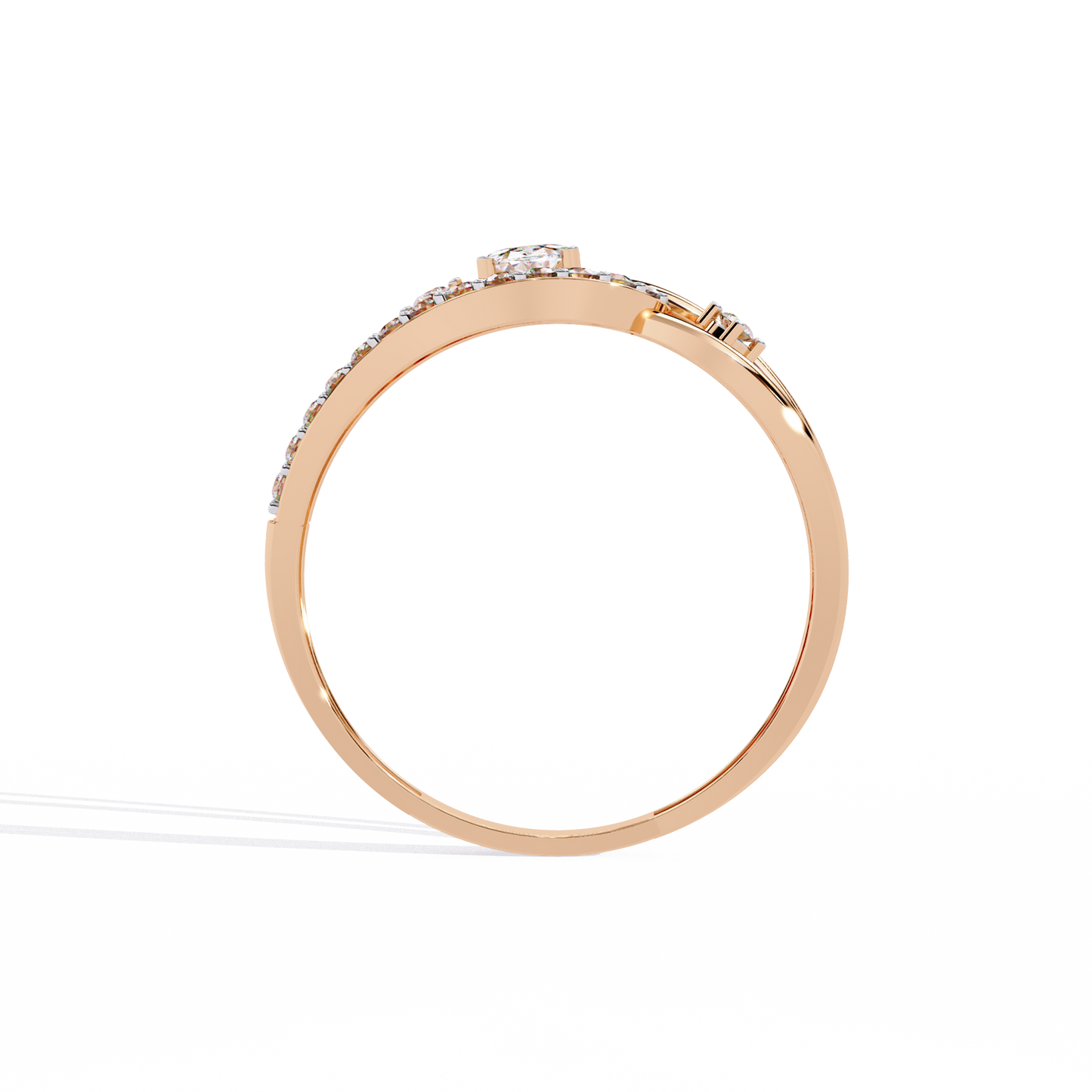 Interlocking Split Shank Diamond Ring | Modern Statement Ring
