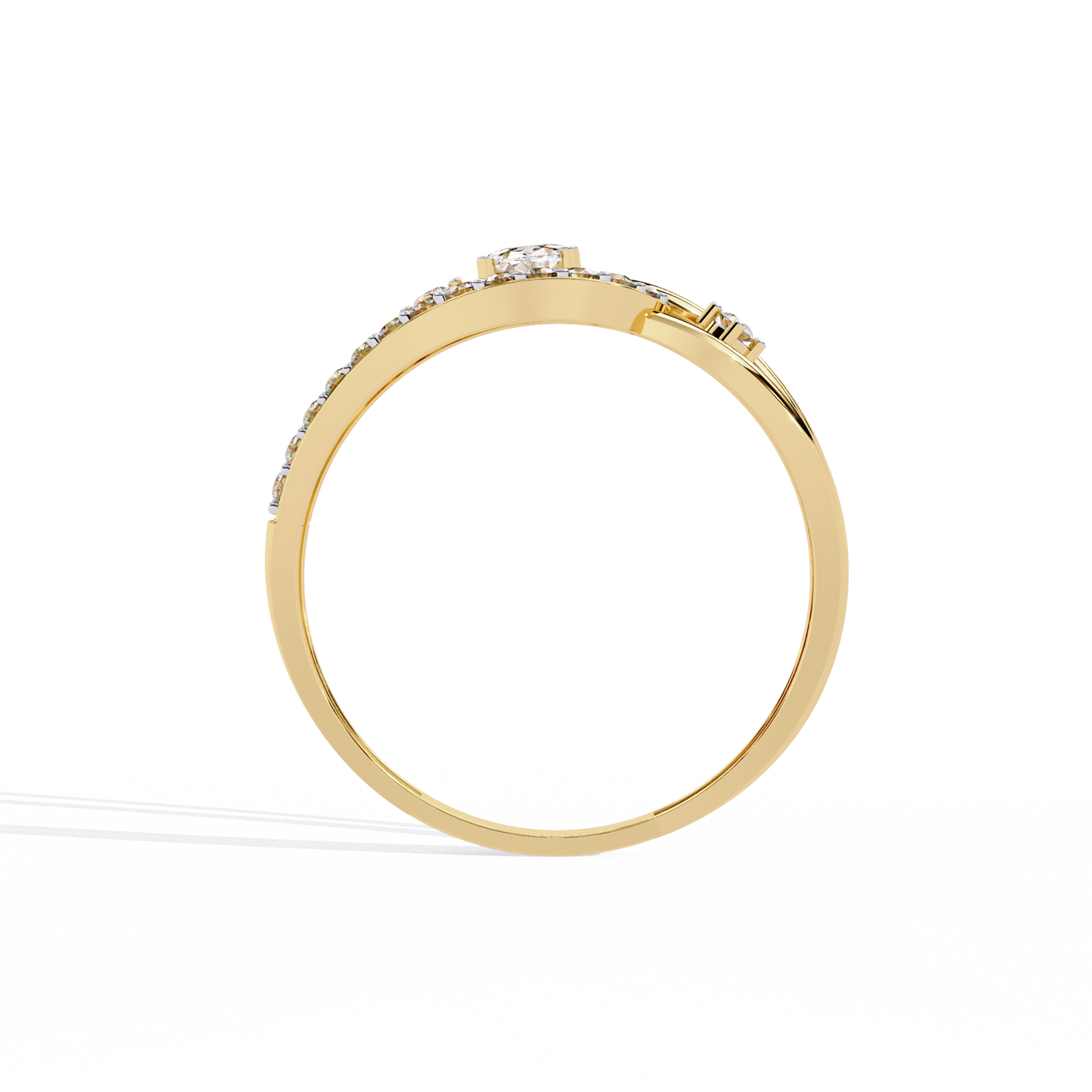 Interlocking Split Shank Diamond Ring | Modern Statement Ring