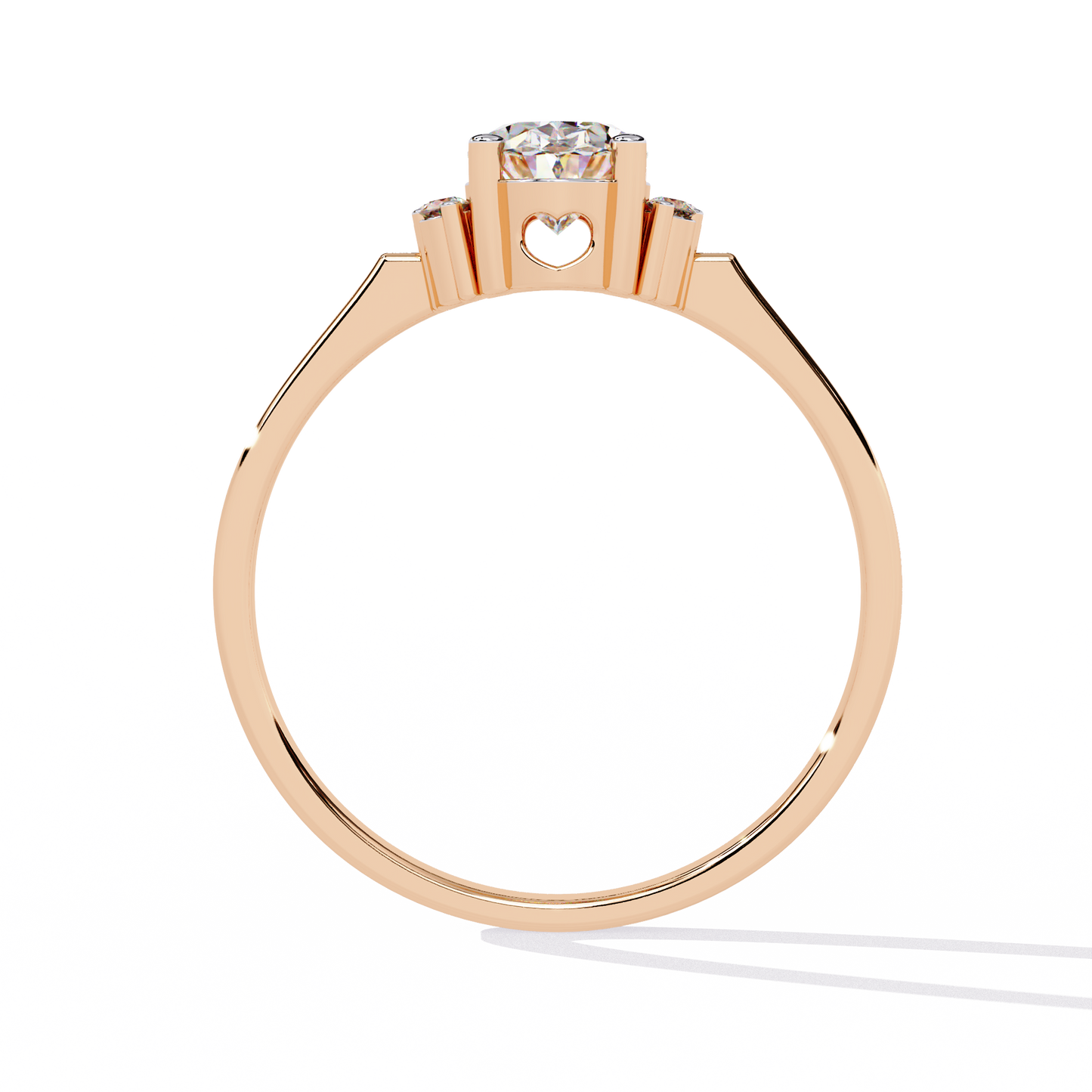 Floral Oval Halo Diamond Engagement Ring