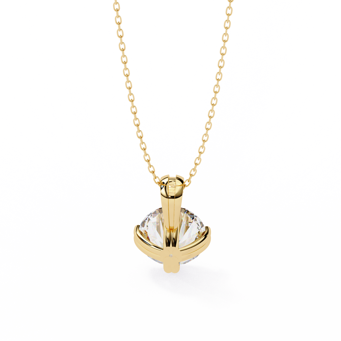 Round Solitaire Pendant with Swirl Setting