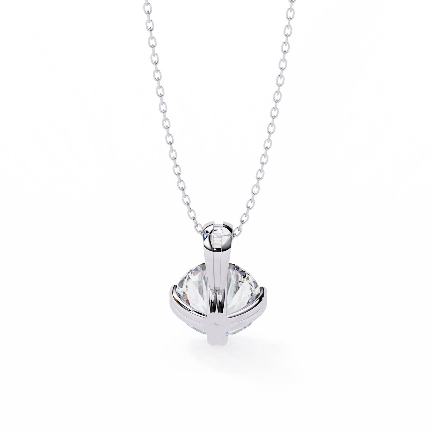 Round Solitaire Pendant with Swirl Setting