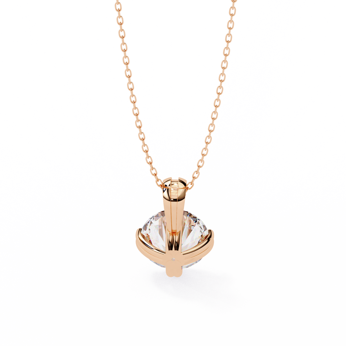 Round Solitaire Pendant with Swirl Setting