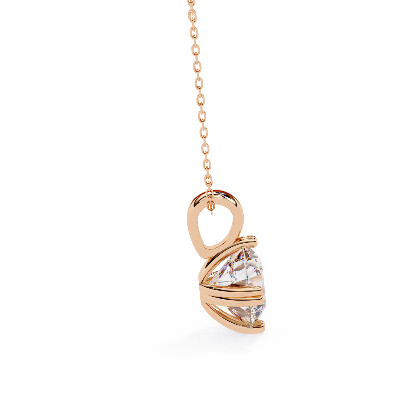 Round Solitaire Pendant with Swirl Setting