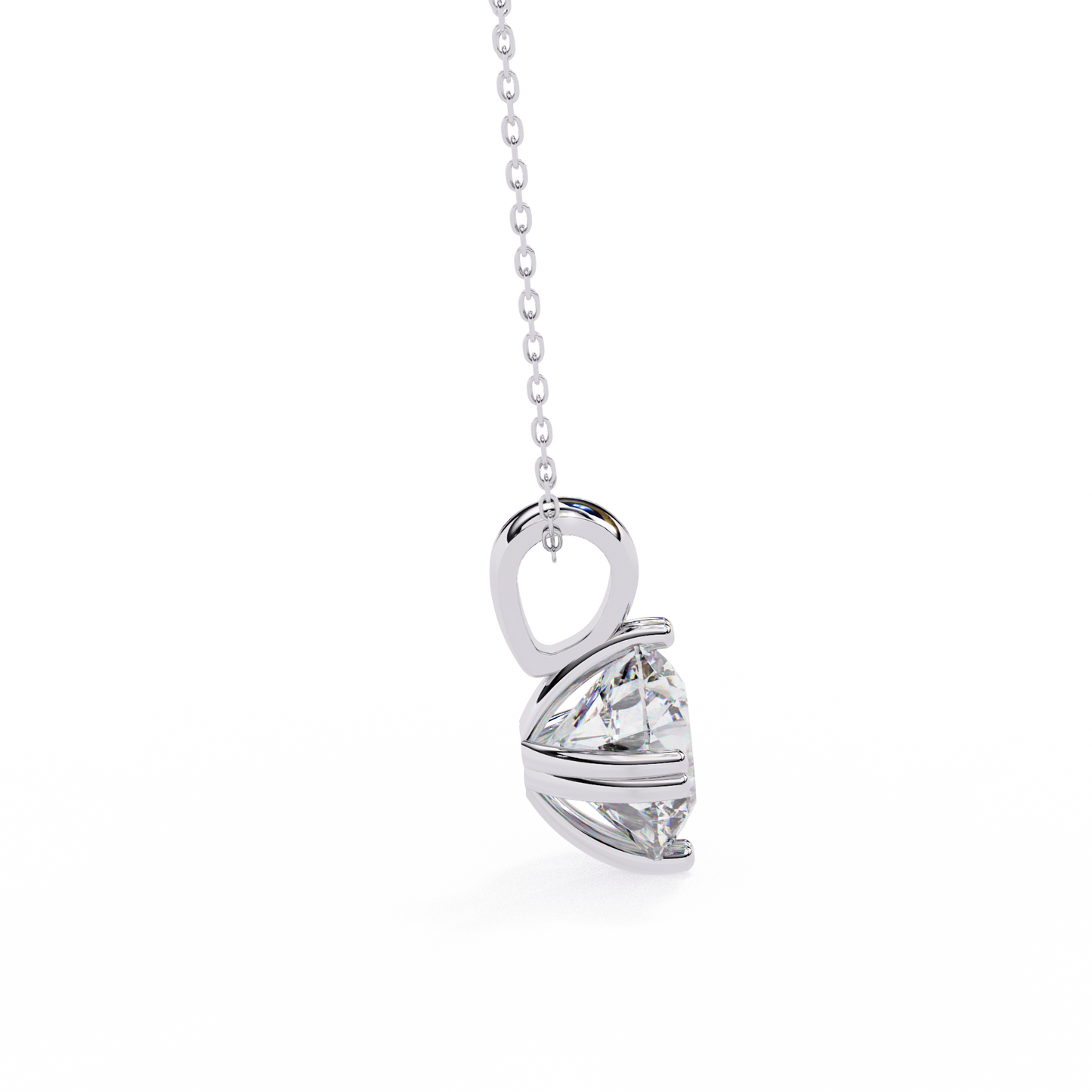 Round Solitaire Pendant with Swirl Setting