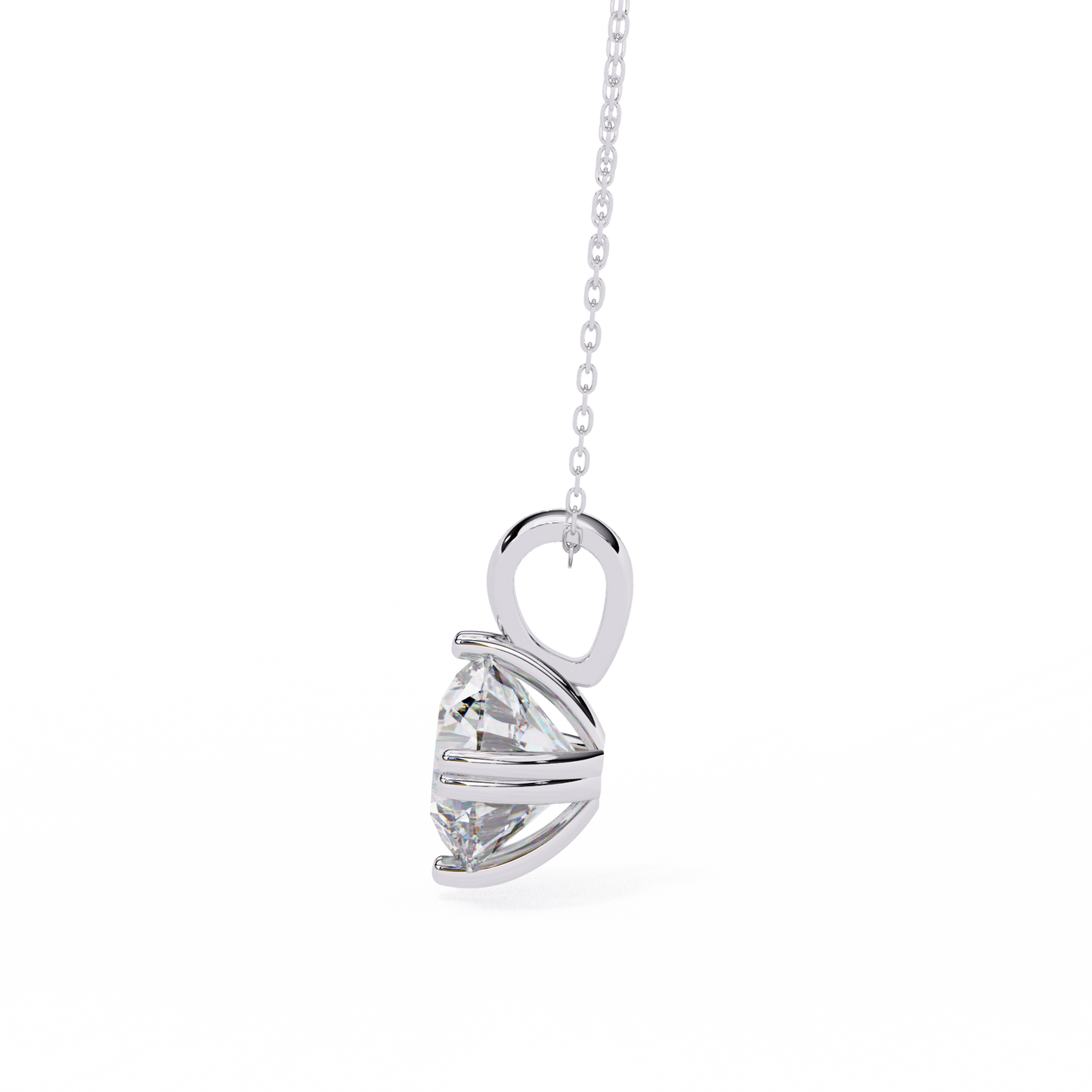 Round Solitaire Pendant with Swirl Setting