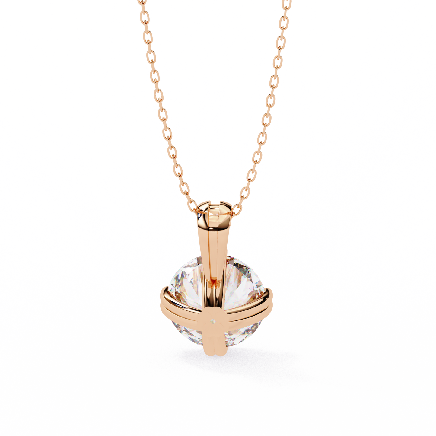 Round Solitaire Pendant with Swirl Setting