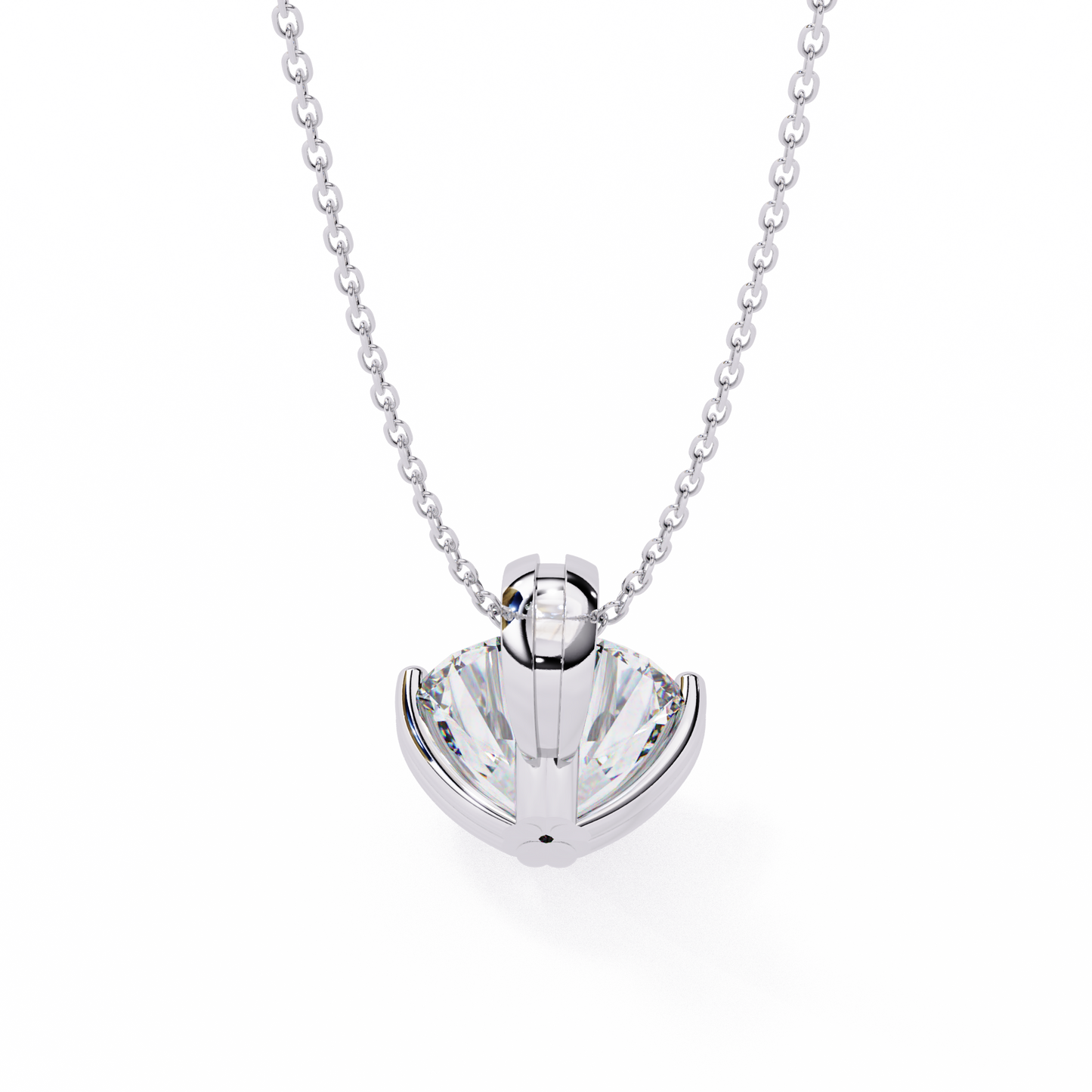 Round Solitaire Pendant with Swirl Setting