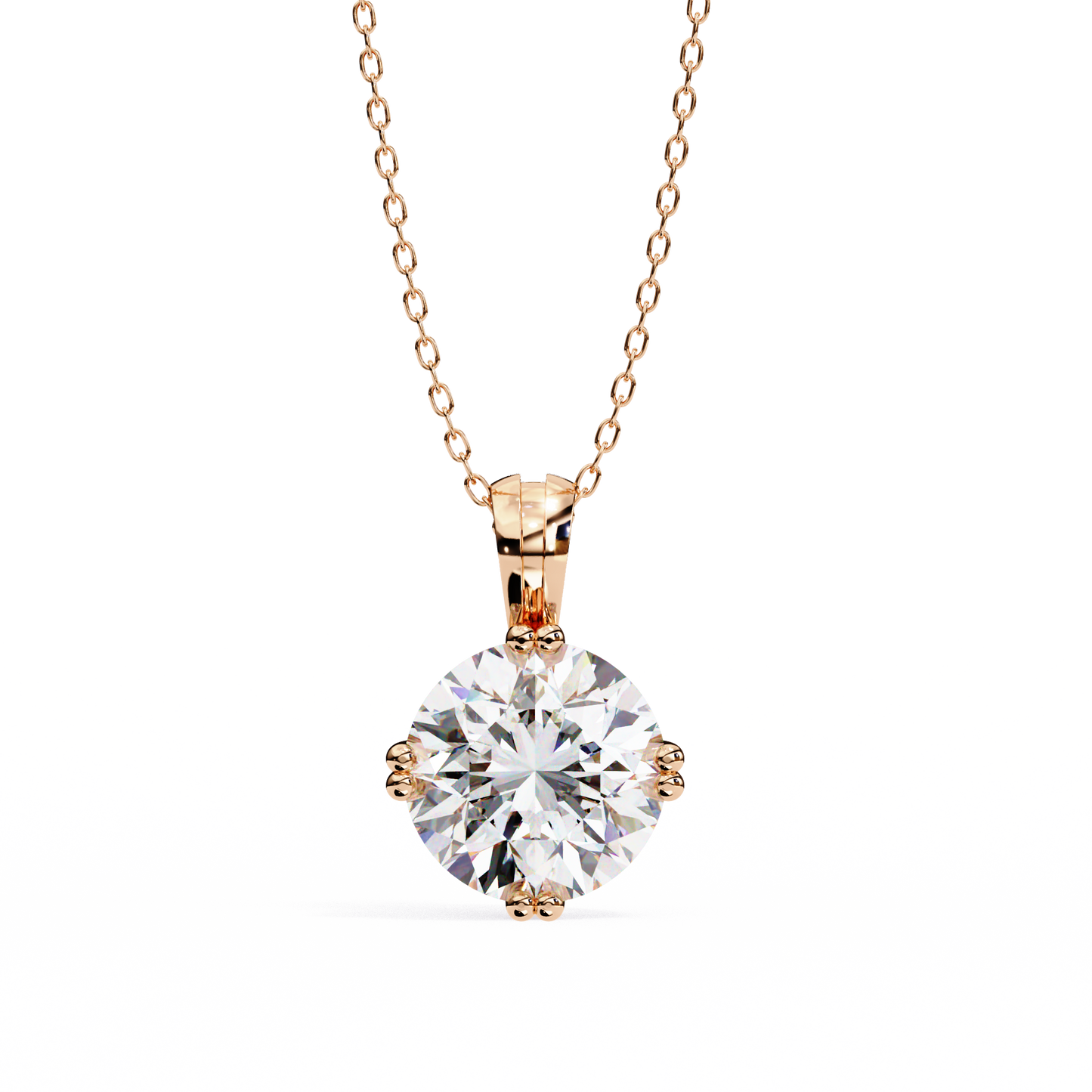 Round Solitaire Pendant with Swirl Setting