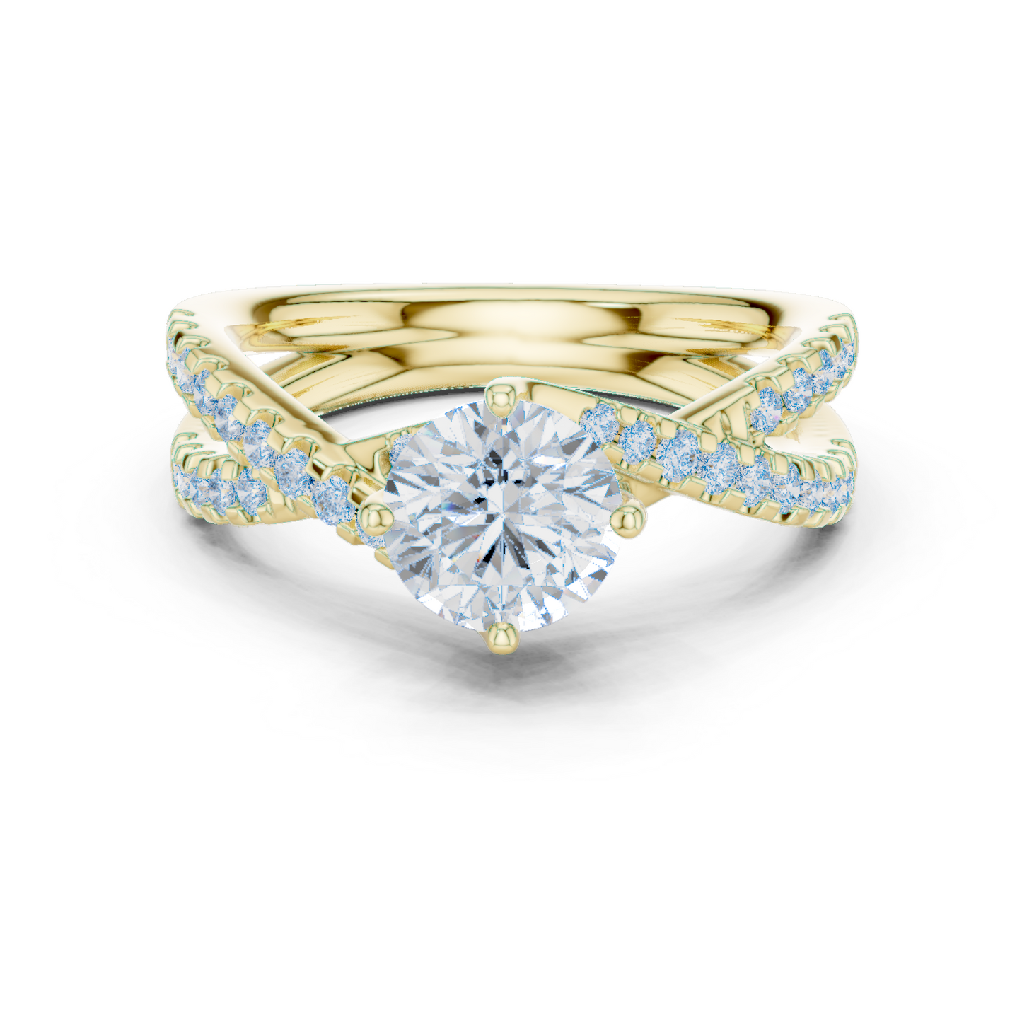 Round Twisted Pave Ring