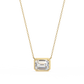 Emerald Cut Solitaire Necklace