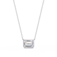Emerald Cut Solitaire Necklace