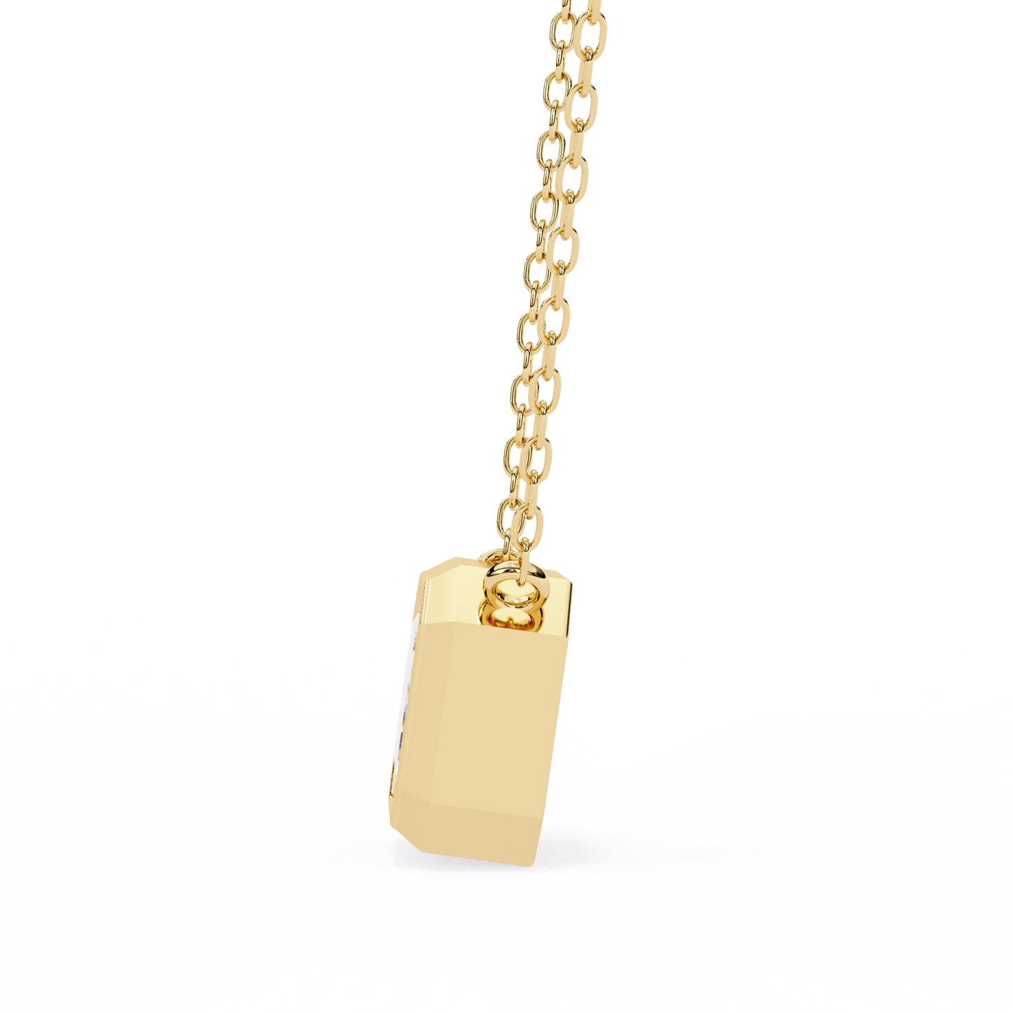 Emerald Cut Solitaire Necklace