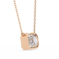 Emerald Cut Solitaire Necklace