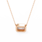 Emerald Cut Solitaire Necklace