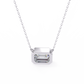 Emerald Cut Solitaire Necklace