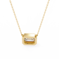Emerald Cut Solitaire Necklace