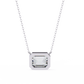 Emerald Cut Solitaire Necklace