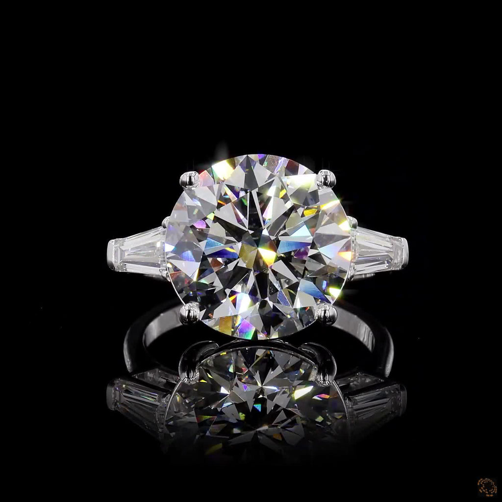 White Gold Round Diamond Three-Stone Ring