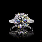 White Gold Round Diamond Three-Stone Ring