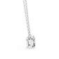 East-West Radiant Cut Solitaire Necklace | Modern Horizontal Pendant