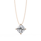 Minimalist Cushion Cut Necklace | Floating Solitaire Pendant