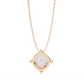 Minimalist Cushion Cut Necklace | Floating Solitaire Pendant
