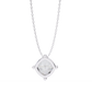 Minimalist Cushion Cut Necklace | Floating Solitaire Pendant