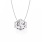 Minimalist Cushion Cut Necklace | Floating Solitaire Pendant