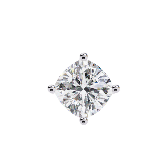Minimalist Cushion Cut Necklace | Floating Solitaire Pendant