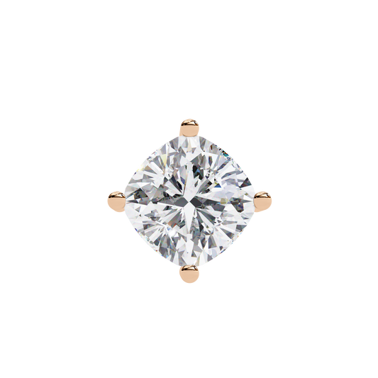 Minimalist Cushion Cut Necklace | Floating Solitaire Pendant