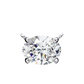 East-West Oval Solitaire Necklace | Modern Floating Pendant