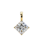 Princess Cut Solitaire Necklace | Square Diamond Pendant for Women